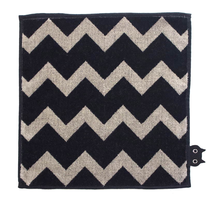 Atsuko Matano  タオルハンカチ/モノトーン/ギザギザ 【日本製】