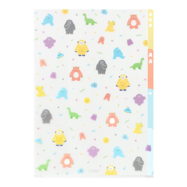 MIDORI ポケットクリアホルダー(A4) モンスター柄