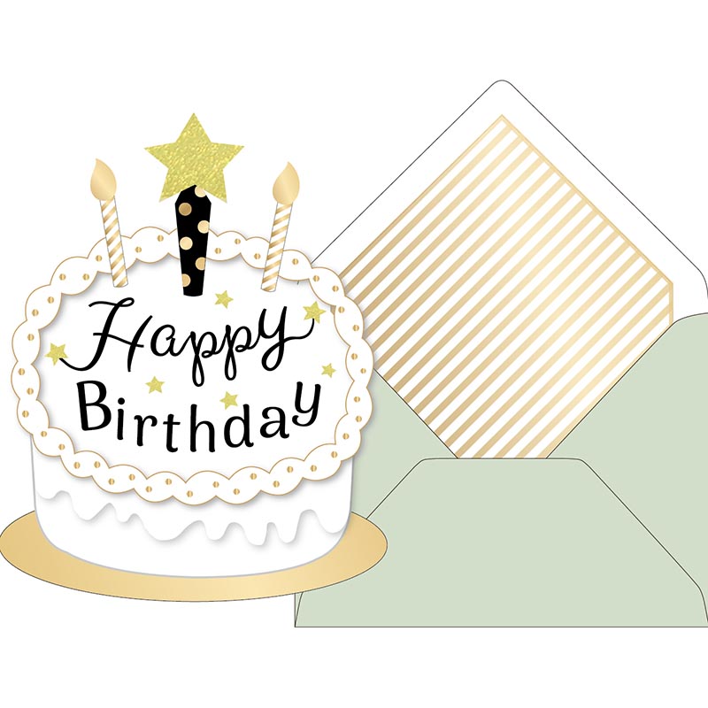 グラフィカルバースデーカードケーキ/スター