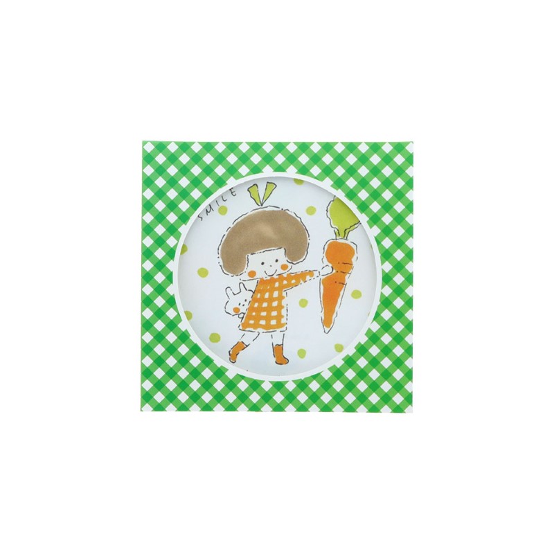 mizutama 窓付きスクエアメモ/G(グリーン)