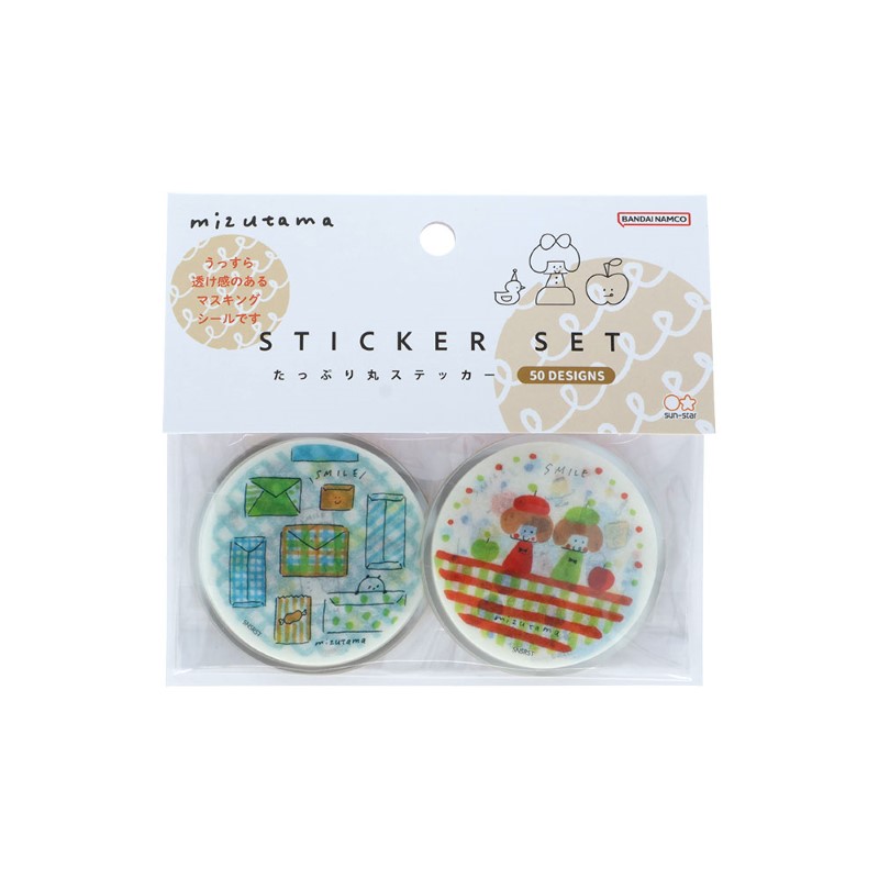 mizutama たっぷり丸ステッカー/BE(ベージュ)