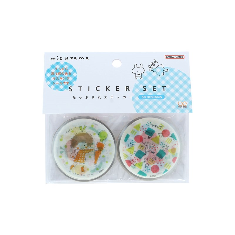 mizutama たっぷり丸ステッカー/LB(ライトブルー)