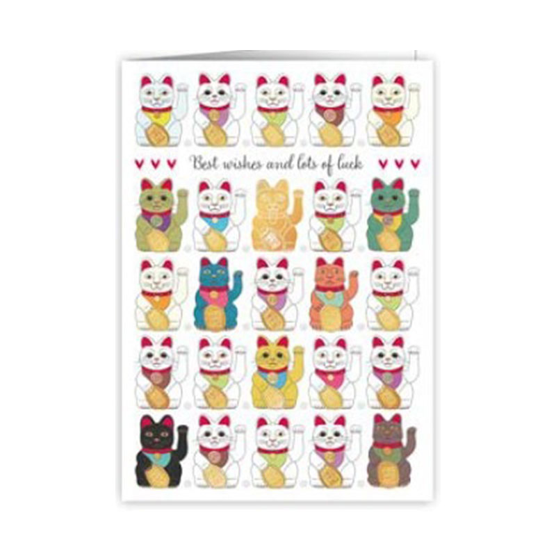 QUIRE オランダ製 グリーディングカード/Lucky cat
