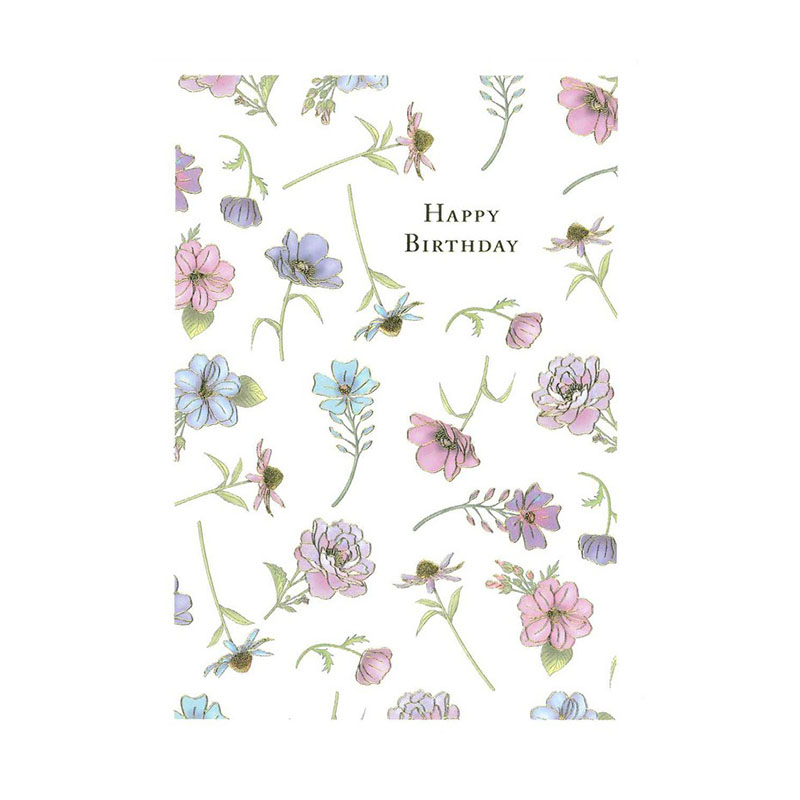 QUIRE オランダ製 グリーディングカード/purple flower