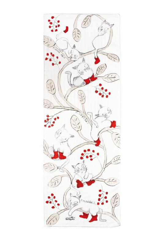 ふんわりてぬぐい　FUKUNEKO　【靴下猫】