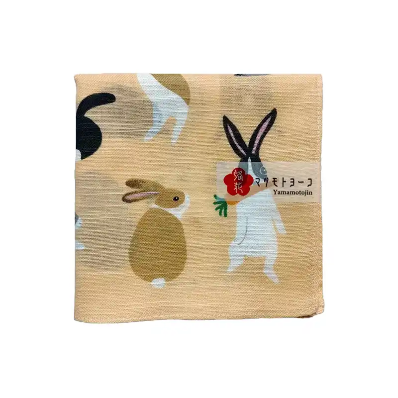 マツモトヨーコ ハンカチ1856ウサギ