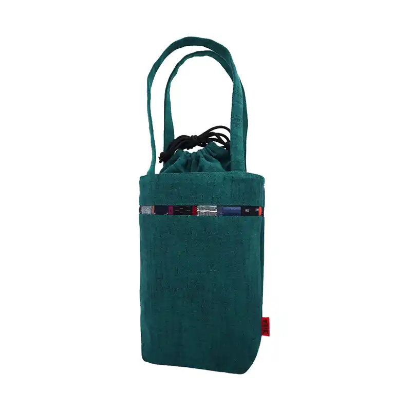 儀右ヱ門 久留米絣 小袋 絞りチロルン / グリーン