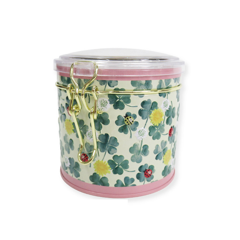 四葉のクローバー クッキー缶