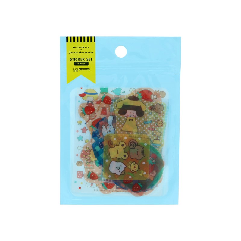 mizutama × Sanrio ケース入りステッカーセット ブルー