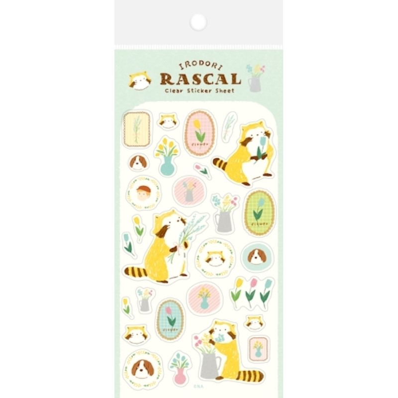 ラスカル 透明シールシート フラワー