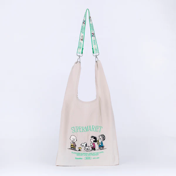 PEANUTS  PN/ストラップ付きショッパーバッグ BE