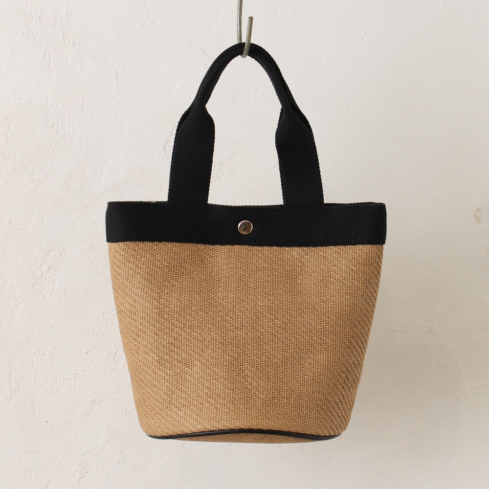 aristella 雑材テープバケツトート BK