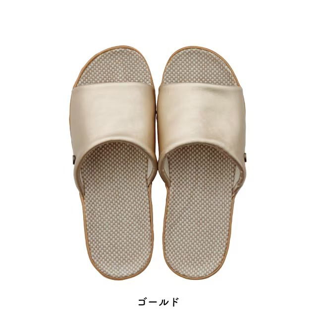 In Out Denim インアウトジュート スリッパＭ ゴールド