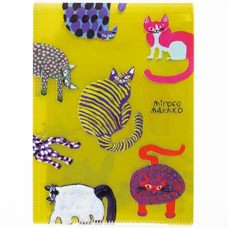 ミロコマチコ ６ポケットクリアホルダー A5/ネコ