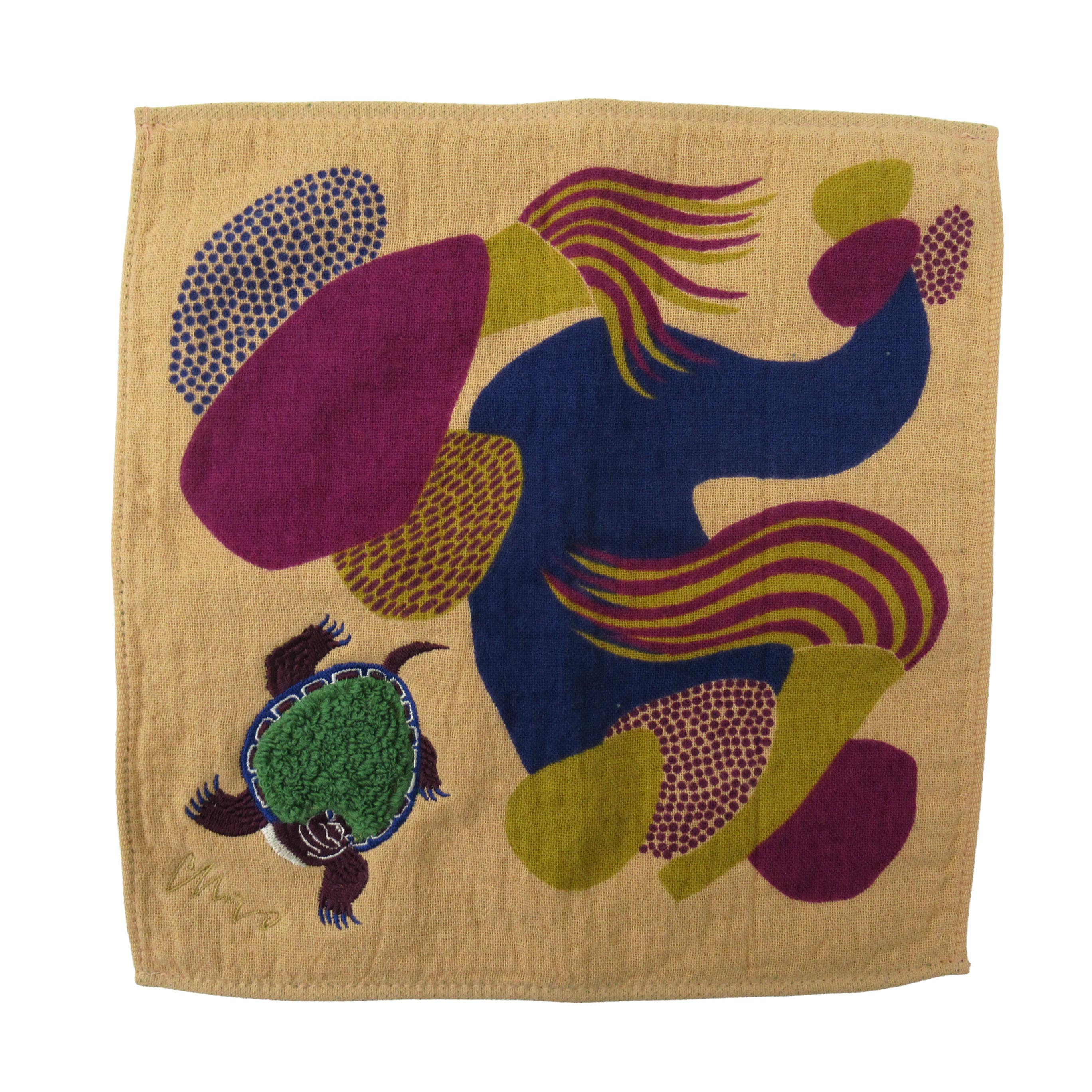 moritaMiW ガーゼパイルハンカチ/苔池ミノガメ