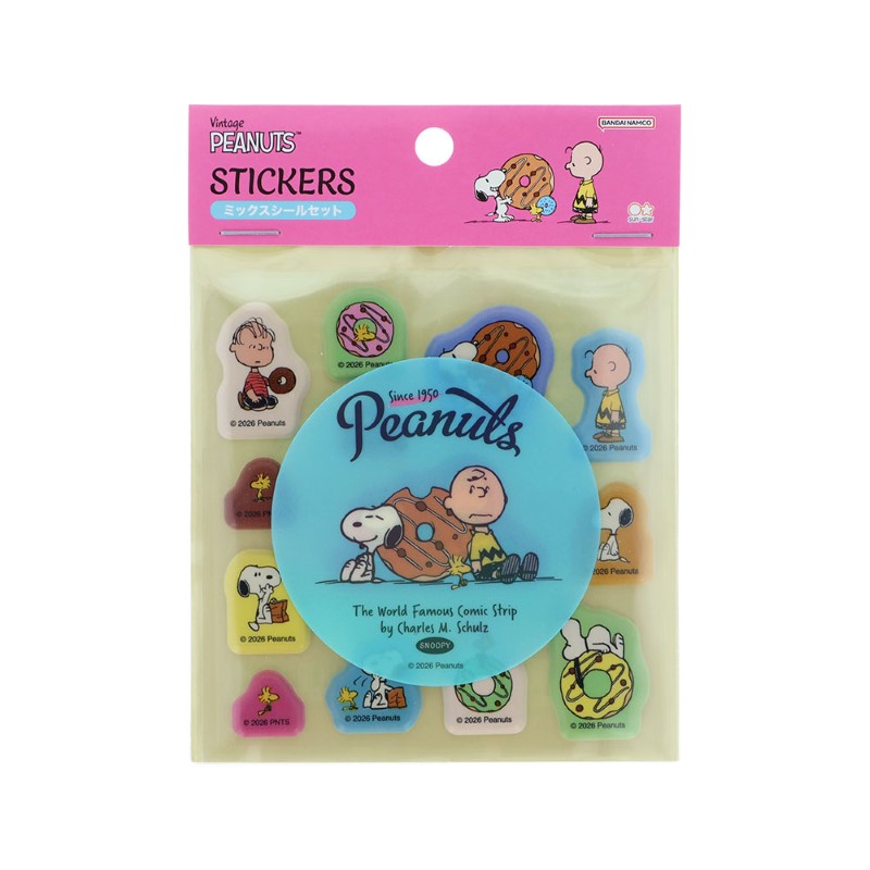 PEANUTS アメリカンテイスト ミックスシールセット/ドーナツ