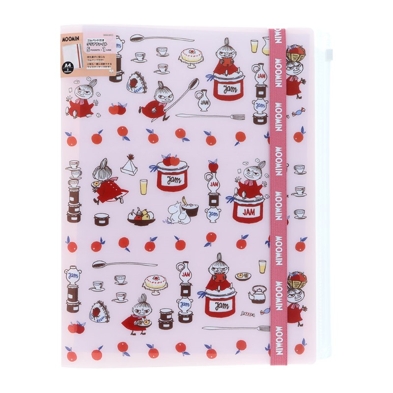 MOOMIN Afternoon tea party ゴムバンド付きクリアファイル5P+F/リトルミイ