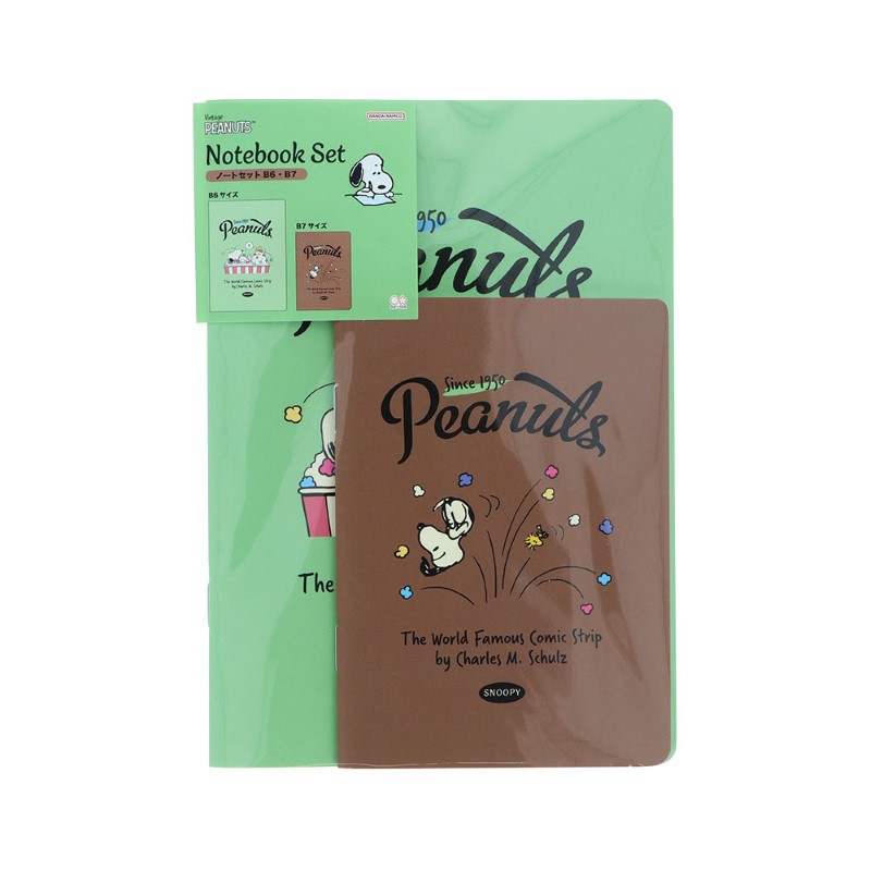 PEANUTS アメリカンテイスト ノートセットB6・B7/ポップコーン