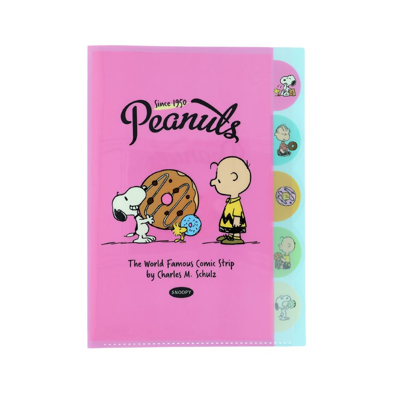 PEANUTS アメリカンテイスト ダイカットクリアファイル5P/ドーナツ