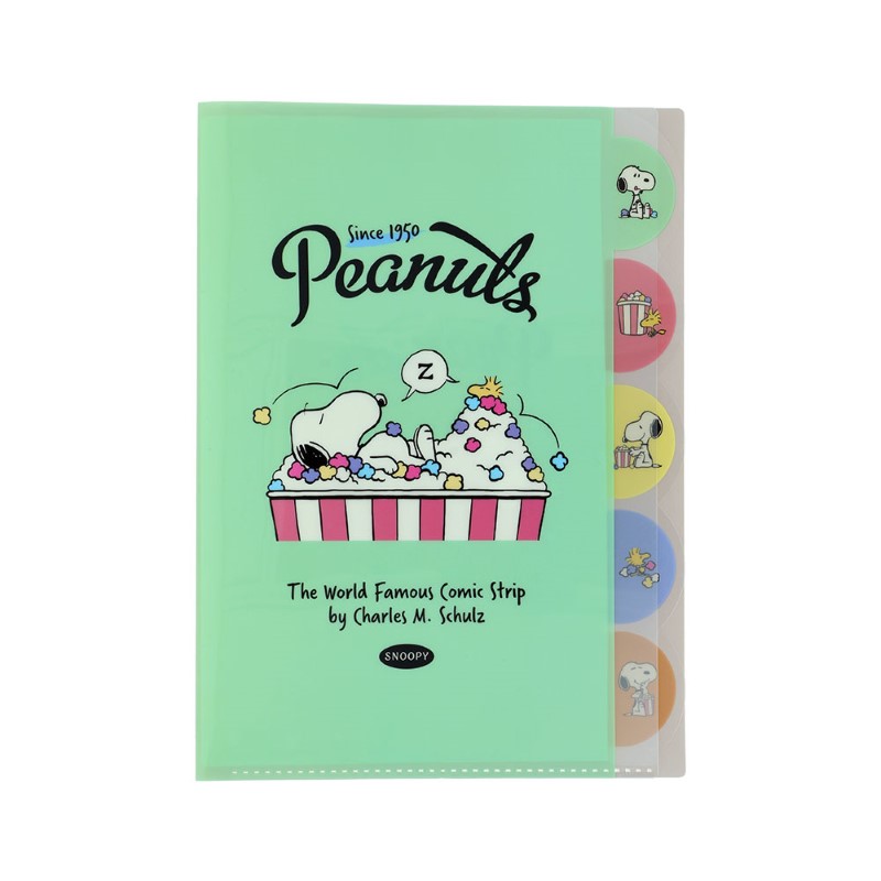 PEANUTS アメリカンテイスト ダイカットクリアファイル5P/ポップコーン