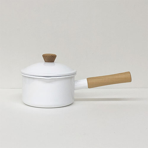 野田琺瑯 クルール ソースパン14cm ホワイト