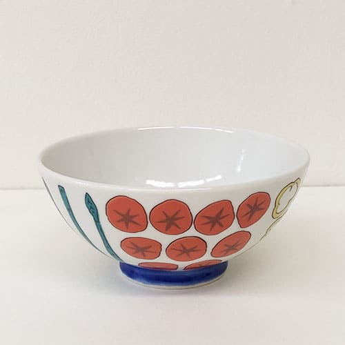 ハレクタニ ごはん茶碗 やさい【青】