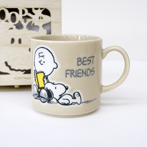 PEANUTS 木箱入りマグ /best friends