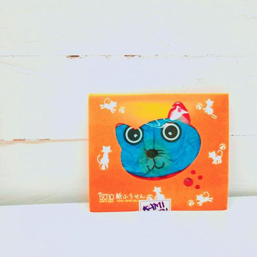 紙ふうせん　ねこ