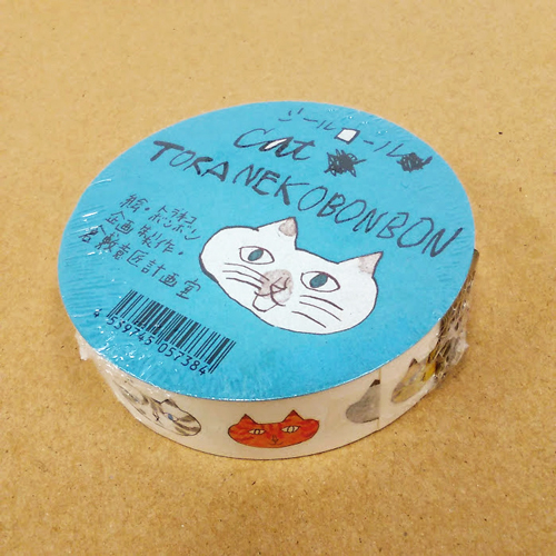トラネコボンボン シールロール18mm (Cat)