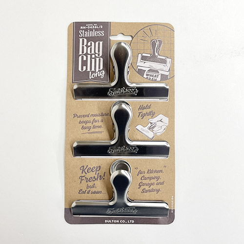 DULTON ダルトン STAINLESS STEEL BAG CLIP LONG/SET OF 3