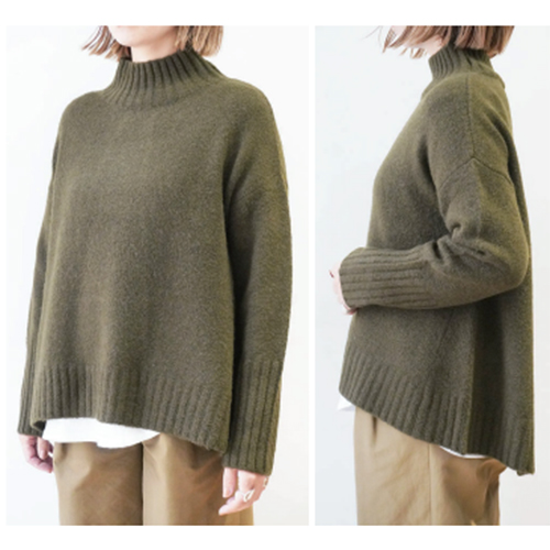 mao made ヤクフィールハイネックプルオーバー KH38