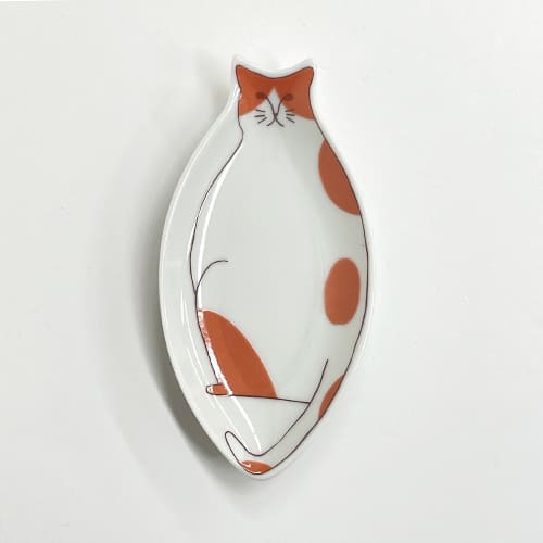 ハレクタニ　小ネコ皿 【RD】