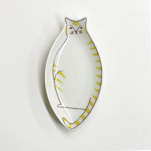 ハレクタニ　小ネコ皿 【YE】