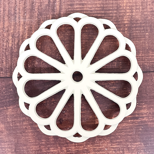 南部鉄器 釜敷 輪菊(小) 艶消麻色