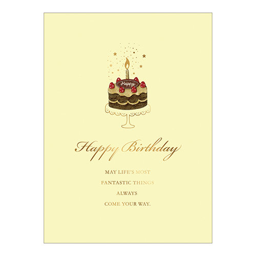 ウッドパーツカード /BIRTHDAY ハッピーケーキ