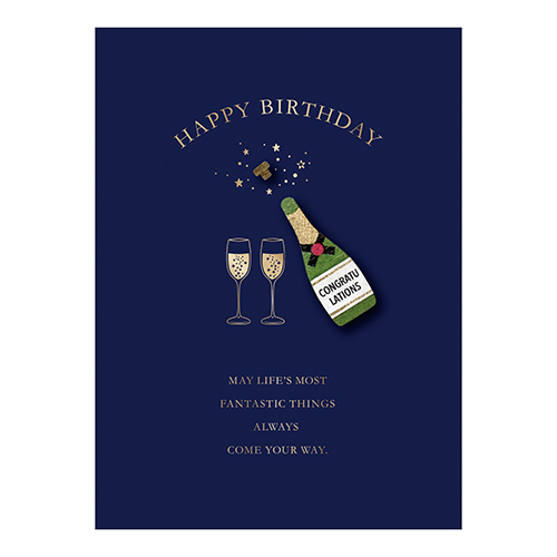 ウッドパーツカード /BIRTHDAY スパークリング