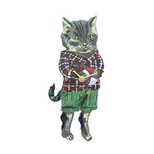 Nathalie Lete Diecut clock / Tabby cat
