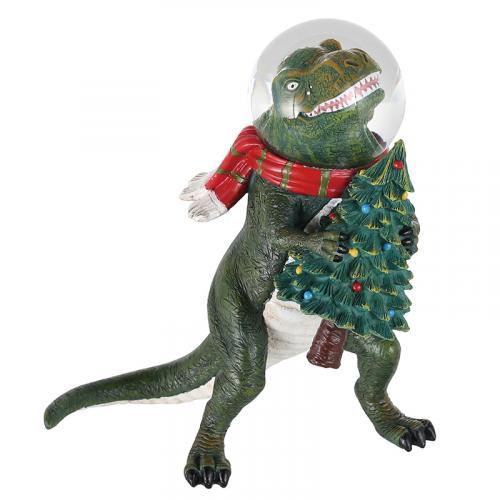 DULTON  Snowglobe /Globe dinosaur hold on tree