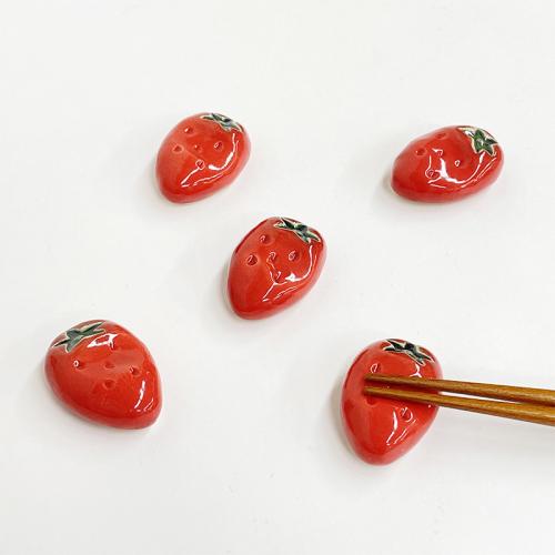 イホシロ窯　いちご赤箸置き　5個セット