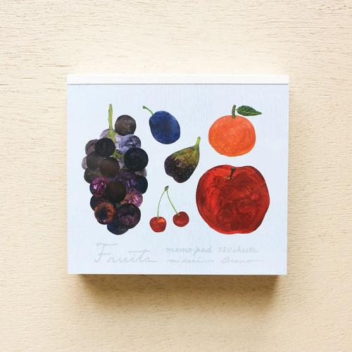 ブロックメモ Fruits /浅野みどり