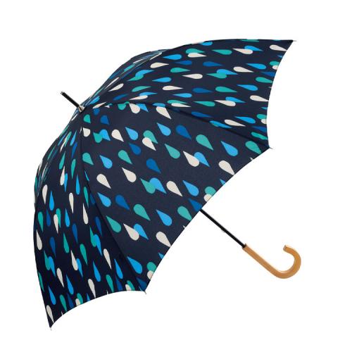U-DAY 長カサ　RE:PET/Rain Drop*Navy (雨晴兼用）