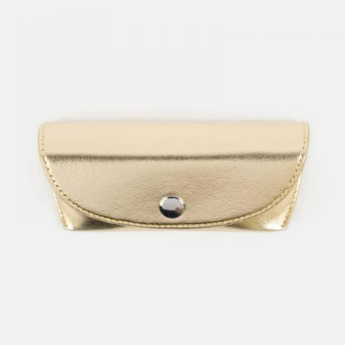 caroline gardner Glasses Case Gold Flap