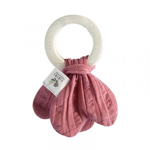 TIKIRI ティキリ Natural Rubber Ring Muslin Tie /Dusty Pink